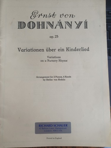 Dohnanyi variazioni una - dohnanyi,