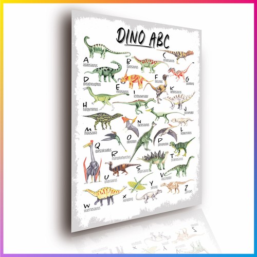 Dinosauro abc poster educativo - dinosauro,