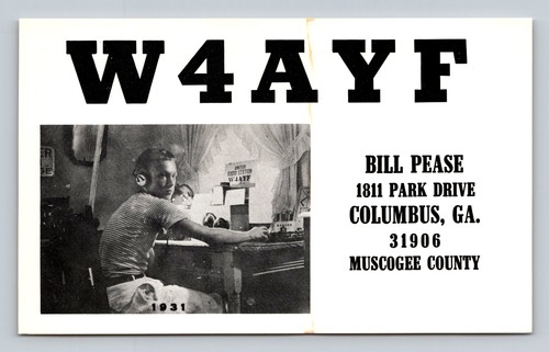 Ham radio qsl w4ayf columbus - radio,