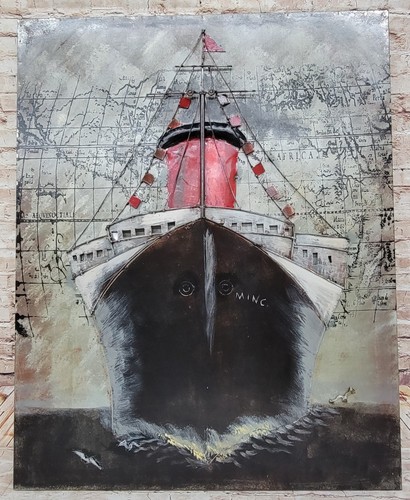 Quadro titanic olio tela - quadro,