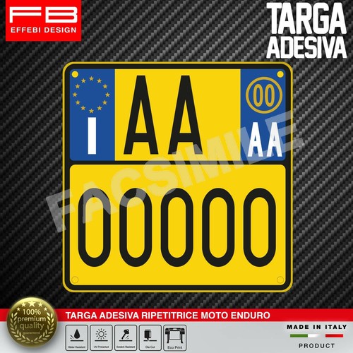 Targa adesiva moto enduro - moto,