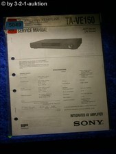Sony service manual - manual, ve150