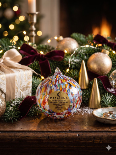 Palla natale vetro di - di,