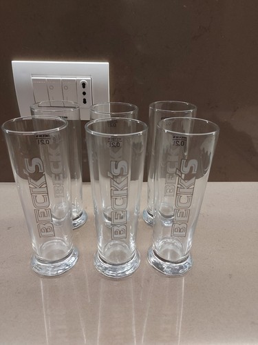 Beck seattle beer glasses - 6, beck's