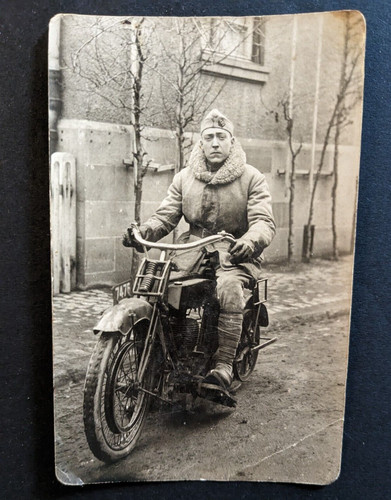 Carte photo une moto - d'une, bsa