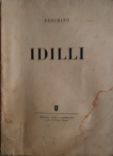 Idilli teocrito ed - -,