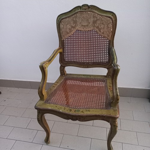 Poltrona antica laccata - , epoca