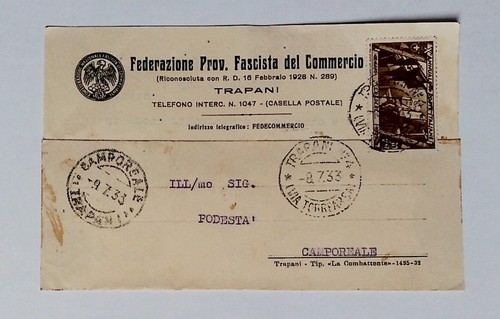 1933 cartolina federazione - 1933,