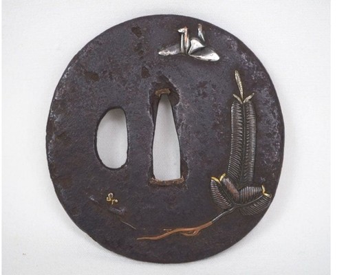 Intarsio giapponese tsuba edo - giapponese,