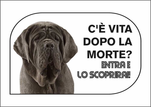 Cartello segnaletico mastino - segnaletico,
