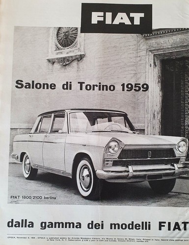 Auto fiat 1959 - , advert