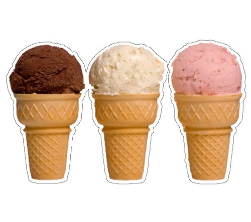 Tre coni gelato - tre,