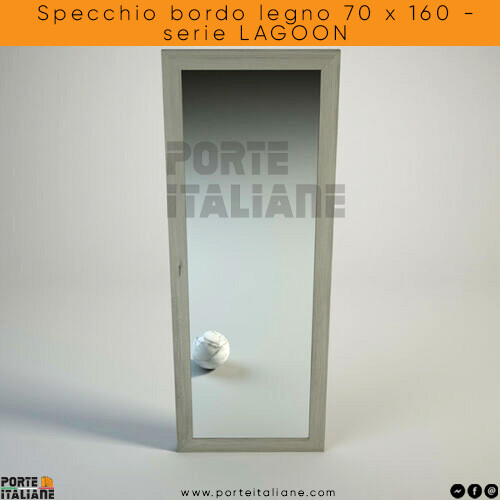 Specchio bordo legno - , per