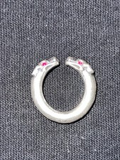 Anello cane doppio cuori