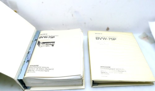 Sony bvw 75p service manual - sony,