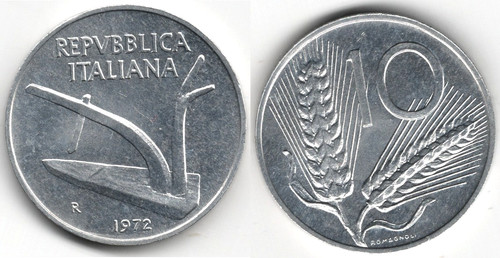 Italia lire 1972 - 10, lire,