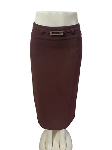 Gonna midi marrone - , vintage