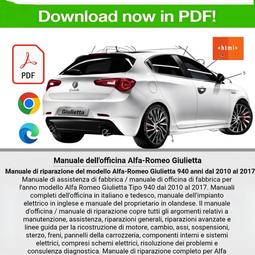 Manuale officina alfa romeo - d'officina,
