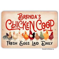 Personalized Chicken Coop Sign