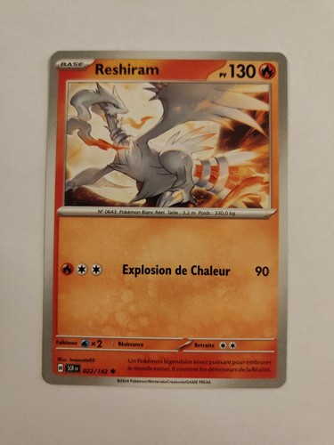 Carte pokémon reshiram - pokémon,