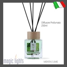 DIFFUSORE PROFUMO CASA AMBIENTE A BASTONCINI 250ML MAGIC LIGHTS MENTA E LIME