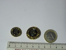 BOTTONE SMALTO TESTA GRECA COLOR ORO / NERO ANNI 80 VINTAGE 2 MISURE VEDI MENU