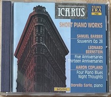 BARBER BERNSTEIN COPLAND Short Piano Works, Dorella Sario, CD Nuova Era 1994