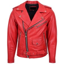 Giacca da motociclista rossa