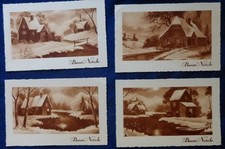 LOT OF 4 POSTCARDS - CHRISTMAS