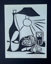PABLO PICASSO + STAMPA SUPERBA FIRMATA 1955