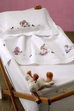 Lenzuolo Culla Ricamato a mano