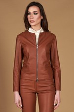 Giacca Vera Pelle Color Cuoio