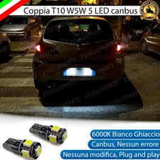 COPPIA LAMPADE T10 5 LED TARGA