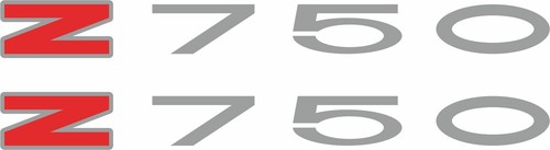 Adesivi scritta z750 - z750, (coppia)