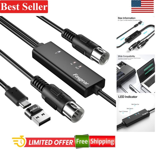 Cavo usb midi con adattatore - cavo,