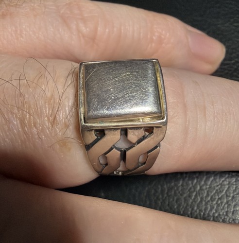 Anello uomo vintage quadrato - vintage,