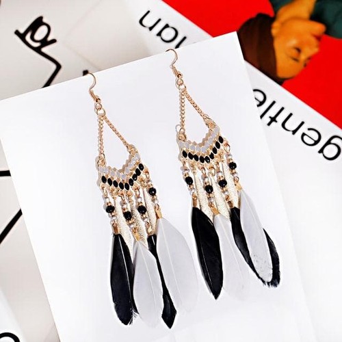 Orecchini indiani piuma - ,