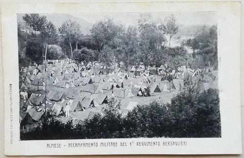 Cartolina almese reggimento - almese, 1