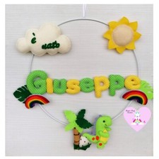 Fiocco nascita con dinosauro - fiocco,