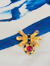 Fendi vintage gripoix rubino - vintage,