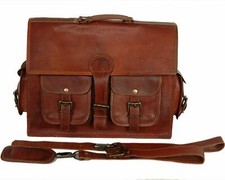 Lusso Vero Vintage Pelle Messenger Uomo Business Laptop Valigetta Cartella Borsa