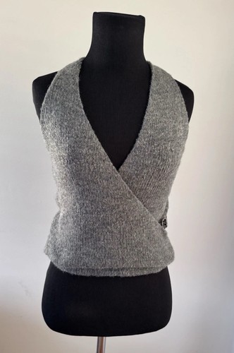 Top donna zara grigio lana - donna,