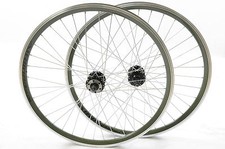 COPPIA RUOTE 26" MTB DISCO MOZZO FRENO VERDE COMPAGNIA AEREA CERCHI DOPPIA PARETE MULTIVELOCITÀ