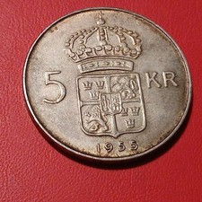 Svezia Moneta 5 Kroner 1955