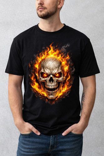 Maglietta ghost rider - ghost, skull