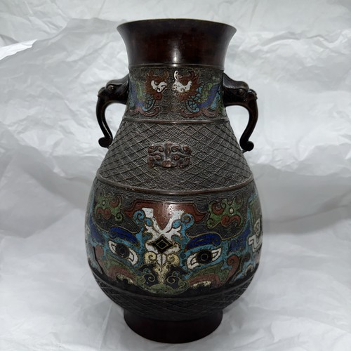 Antico vaso cloisonne cinese