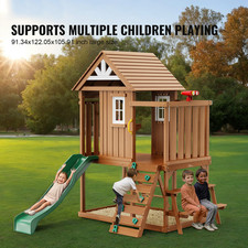 Casetta Da Gioco per Bambini Casetta Da Giardino in Legno 232X310X269Cm Giardino