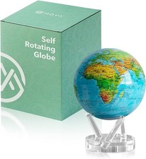 Mova globe relief map - mova, blu
