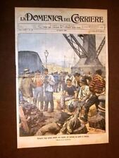 Copertina La Domenica del Corriere 26 agosto 1906 Porto Savona sciopero carbone