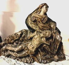 antica statua in legno XV